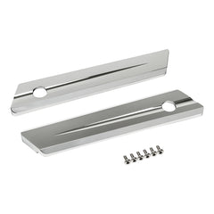 Custom Chrome Saddlebags Hinge Latch Covers Gloss Black Chrome Fit For Harley Touring Road King Glide 14-up
