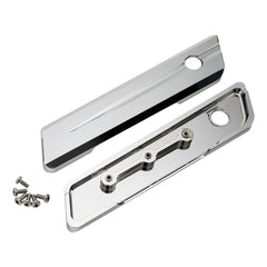 Custom Chrome Saddlebags Hinge Latch Covers Gloss Black Chrome Fit For Harley Touring Road King Glide 14-up
