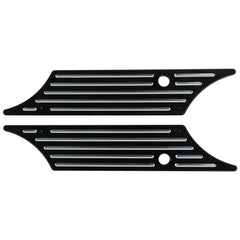 Custom Chrome Hard Saddlebag Latches Covers Face Gloss Black Fit For Harley Touring 1993-2013