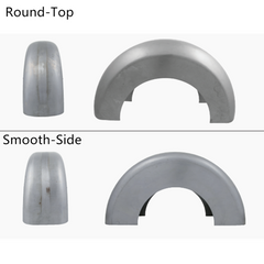 6" Wide Flat-Plain Rear Fender – Raw Steel, Universal Fit For Motorcycle Trailers By Custom Chrome/Santee