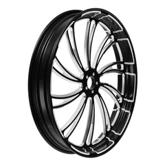Custom Chrome 23×3.5" Black Billet CNC Front Wheel Rim 10 Spoke Fits For Harley Touring Custom
