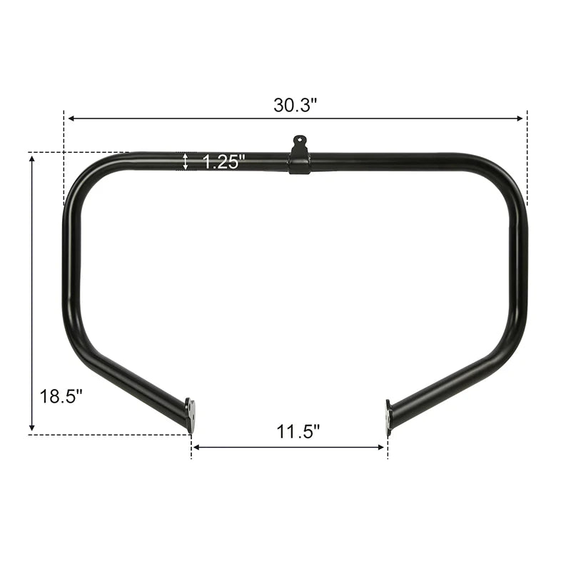 HR3 Black Chrome Engine Guard Highway Crash Bar Fit For Harley Touring Road Glide 09-23