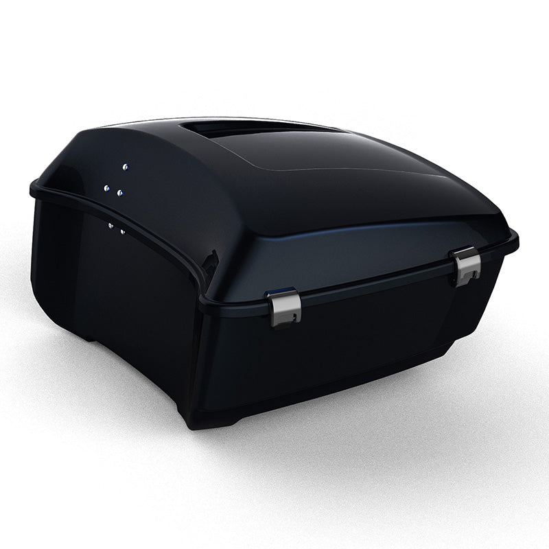 HR3 Mako Shark Fade 13.7" King Size Touring Trunk Luggage For 14-24 Harley Touring