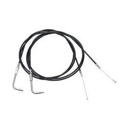 Custom Chrome 200cm Black Vinyl Throttle+Idle Cables Fit For Harley Sportster XL883 1200 02-14