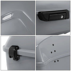 HR3 Billiard Gray 13.7" King Size Touring Trunk Luggage For 14-24 Harley Touring