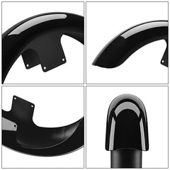 HR3 Vivid Black 21" Wrap Front Fender Fit For Harley Touring 2014-2023
