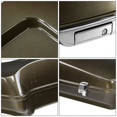 HR3 River Rock Gray 5.5" Razor Style Touring Trunk Luggage For 14-24 Harley Touring