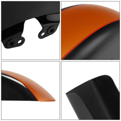 HR3 Amber Whiskey / Vivid Black Motorcycle 18" Wide Tire Front Mudguard FenderFor Harley Touring Models 2014-2023