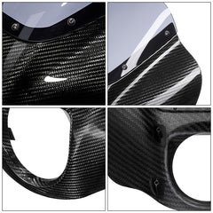 HR3 Carbon Fiber Vivid Black Headlight Fairing & Windshield Fit For Harley Softail FXBB FXLR 2018-later