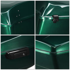 HR3 Alpine Green 13.7" King Size Touring Trunk Luggage For 14-24 Harley Touring