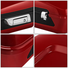HR3 Billiard Red / Vivid Black 2021RGS 10.7" Chopped Style Touring Trunk Luggage For 14-24 Harley Touring
