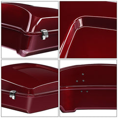 HR3 Mysterious Red Sunglo 10.7" Chopped Style Touring Trunk Luggage For 14-24 Harley Touring