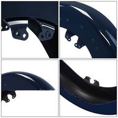 HR3 Billiard Blue Motorcycle 18" Wide Tire Front Mudguard Fender For Harley Touring Models 2014-2023