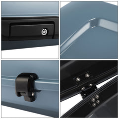 HR3 Sharkskin Blue Firestorm 5.5" Razor Style Touring Trunk Luggage For 14-24 Touring