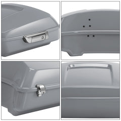HR3 Billiard Gray 10.7" Chopped Style Touring Trunk Luggage For 23+ Harley Touring