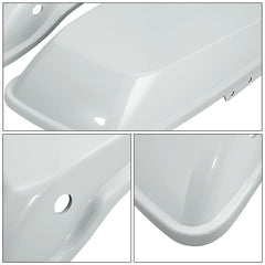 HR3 White Amethyst With Black Licorice Flames Hard Saddlebag Lids For Street Glide 2022 FLHX