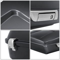 HR3 Gauntlet Gray Metallic 10.7" Chopped Style Touring Trunk Luggage For 14-24 Harley Touring