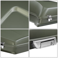 HR3 Deadwood Green Denim 5.5" Razor Style Touring Trunk Luggage For 14-24 Harley Touring