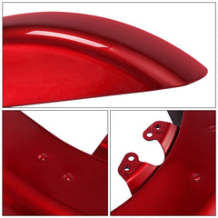 HR3 Velocity Red Sunglo 2016S Motorcycle 18" Wide Tire Front Mudguard Fender For Harley Touring Models 2014-2023