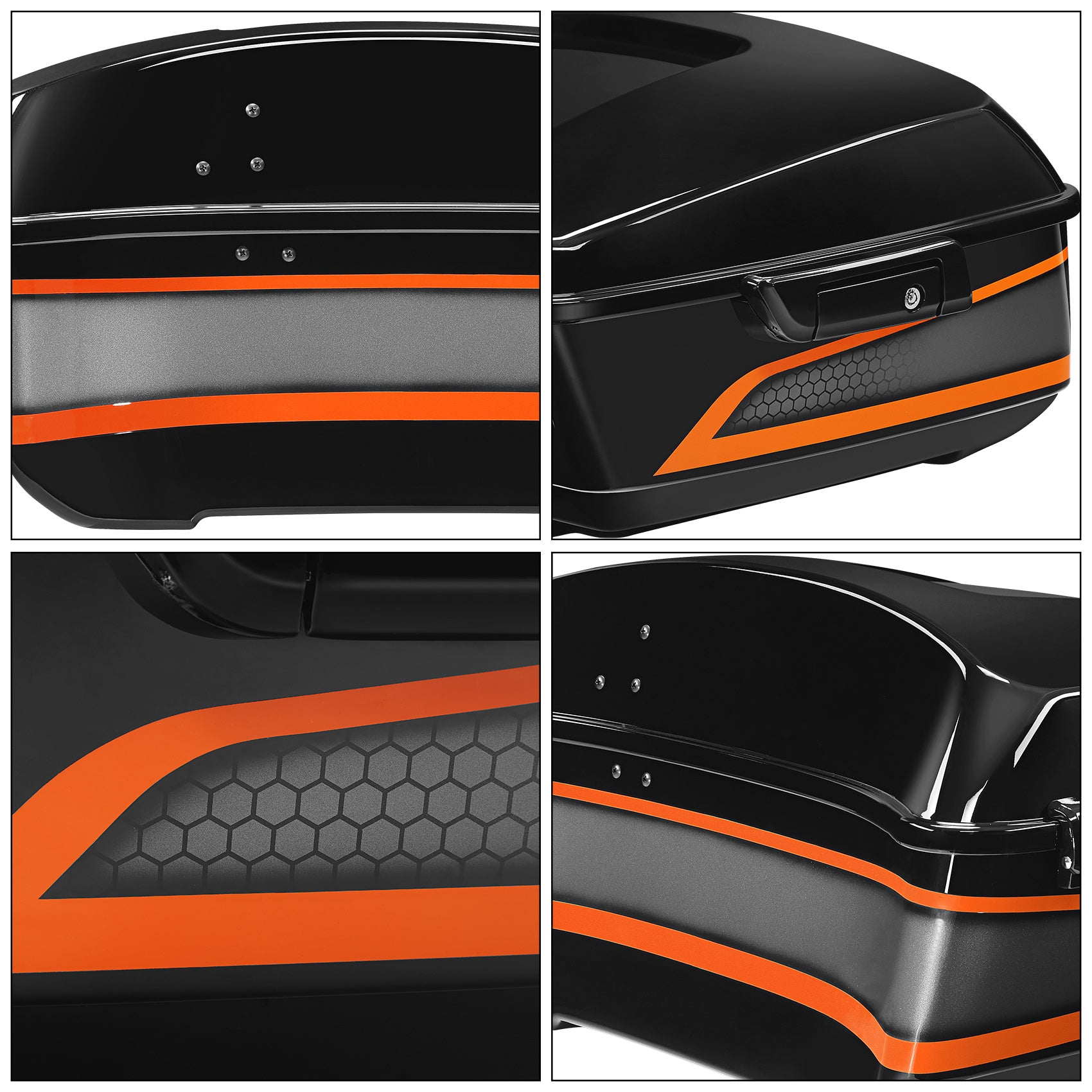 HR3 APEX 13.7" King Size Touring Trunk Luggage For 14-24 Harley Touring