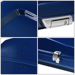HR3 Bright Billiard Blue 5.5" Razor Style Touring Trunk Luggage For 14-24 Harley Touring