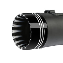 Santee 4"Slip-On Mufflers Fit For 95-16 Harley-Davidson Touring Exhaust Pipe Dual Matte Black Chrome