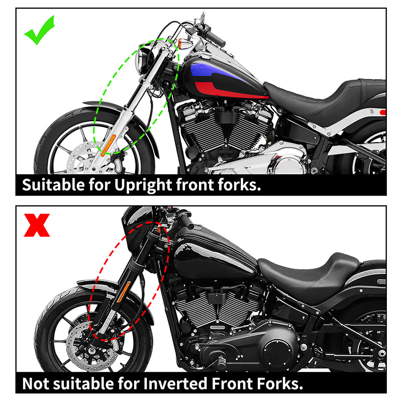 HR3 Carbon Fiber Vivid Black Headlight Fairing & Windshield Fit For Harley Softail FXBB FXLR 2018-later
