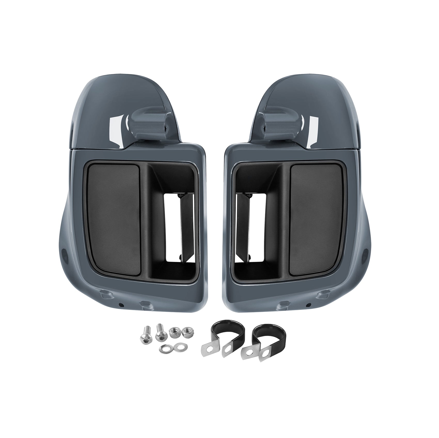 HR3 Gunship Gray Vented Lower Fairing Kit For Harley Touring models 2014-2024