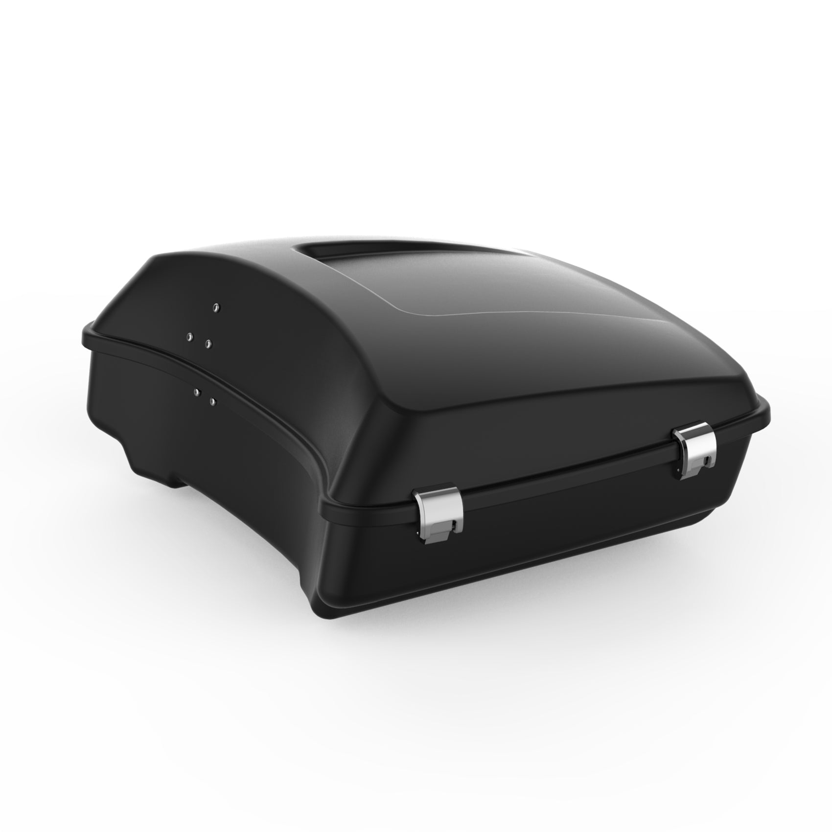 HR3 Black Denim 10.7" Chopped Style Touring Trunk Luggage For 14-24 Harley Touring