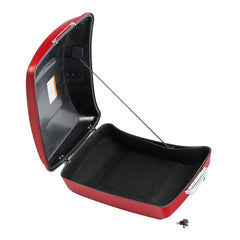 HR3 Wicked Red Denim 10.7" Chopped Style Touring Trunk Luggage For 14-24 Harley Touring