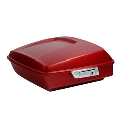 HR3 Wicked Red Denim 10.7" Chopped Style Touring Trunk Luggage For 14-24 Harley Touring