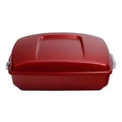 HR3 Wicked Red Denim 10.7" Chopped Style Touring Trunk Luggage For 14-24 Harley Touring