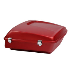 HR3 Wicked Red Denim 10.7" Chopped Style Touring Trunk Luggage For 14-24 Harley Touring