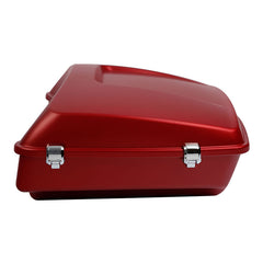 HR3 Wicked Red Denim 10.7" Chopped Style Touring Trunk Luggage For 14-24 Harley Touring
