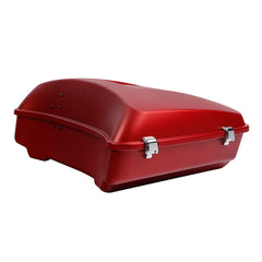 HR3 Wicked Red Denim 10.7" Chopped Style Touring Trunk Luggage For 14-24 Harley Touring