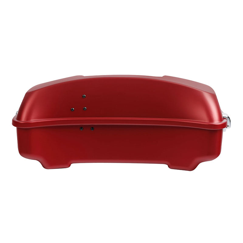 HR3 Wicked Red Denim 10.7" Chopped Style Touring Trunk Luggage For 14-24 Harley Touring