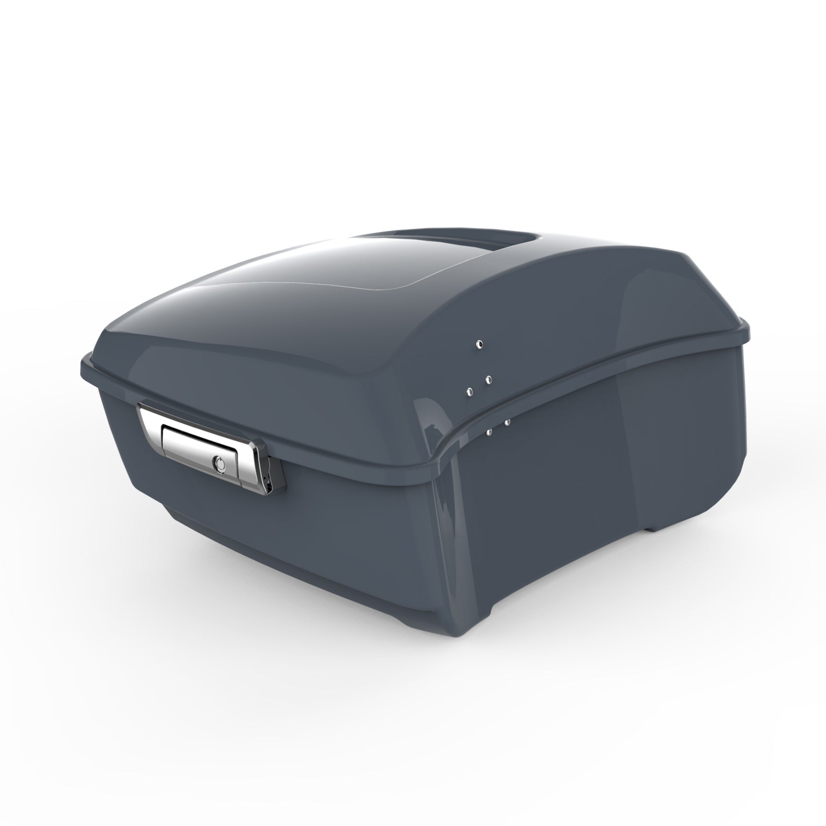 HR3 Gunship Gray 13.7" King Size Touring Trunk Luggage For 14-24 Harley Touring