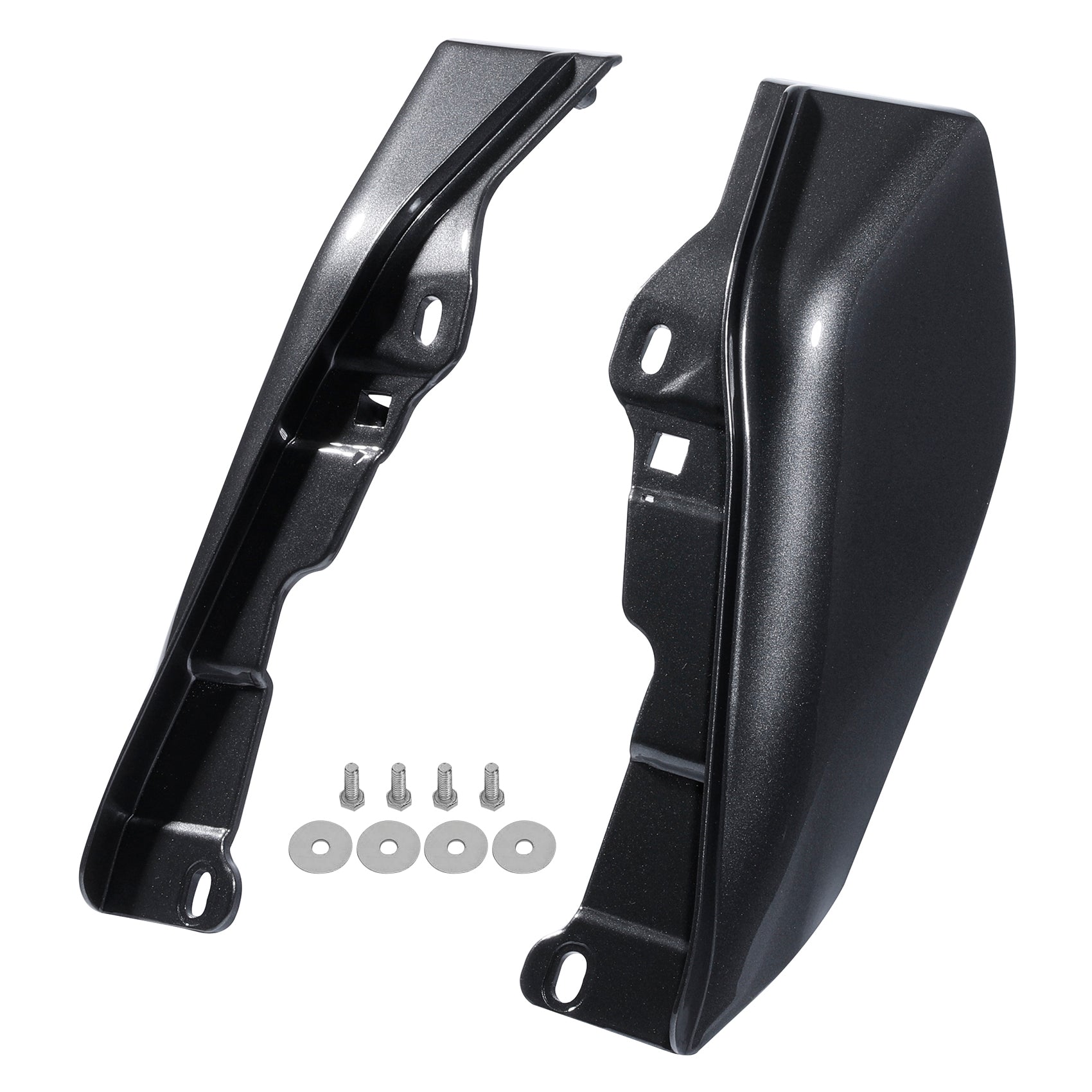 HR3 Gold / Black Geometric Shape Fade Mid Frame Air Heat Deflectors For Harley Touring and Trike Models 09-24