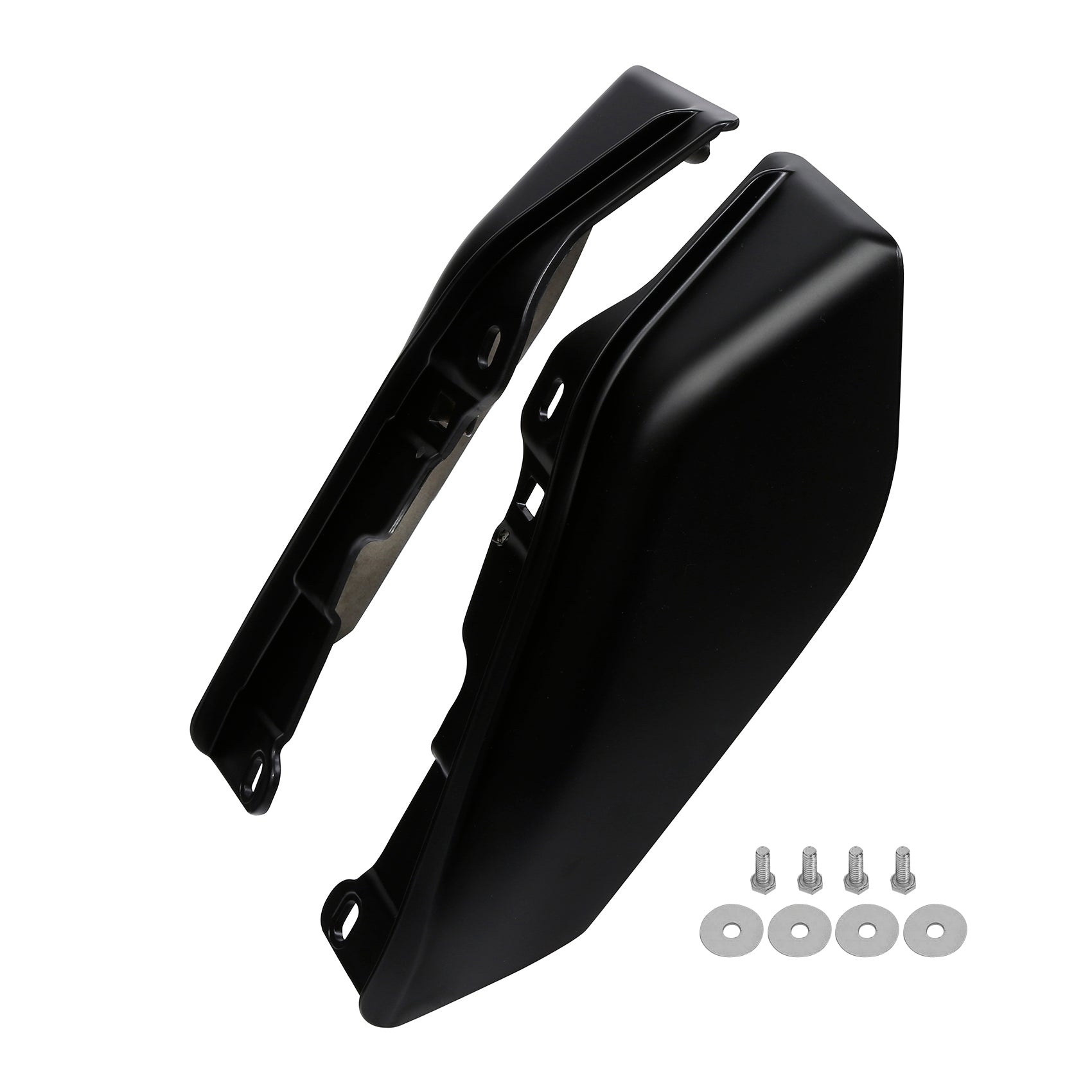 HR3 Black Denim Mid Frame Air Heat Deflectors For Harley Touring and Trike Models 09-24
