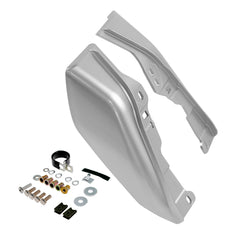 HR3 Silver / Black Honeycomb Fade Mid Frame Air Heat Deflectors For Harley Touring and Trike Models 09-24