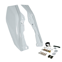 HR3 Apple Green / White Gray Mid Frame Air Heat Deflectors For Harley Touring and Trike Models 09-24