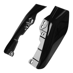 HR3 Vivid Black Mid Frame Air Heat Deflectors For Harley Touring and Trike Models 09-24