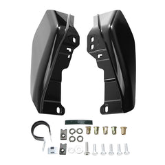 HR3 Vivid Black Mid Frame Air Heat Deflectors For Harley Touring and Trike Models 09-24