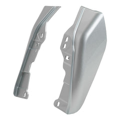HR3 Midnight Blue / Barracuda Silver Mid Frame Air Heat Deflectors For Harley Touring and Trike Models 09-24
