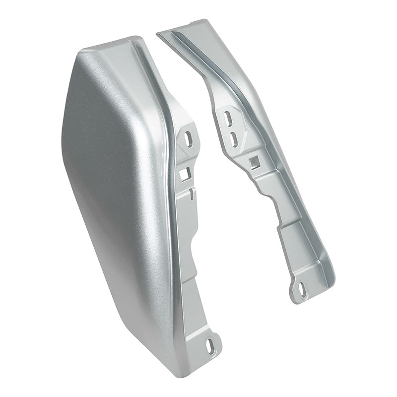 HR3 Midnight Blue / Barracuda Silver Mid Frame Air Heat Deflectors For Harley Touring and Trike Models 09-24