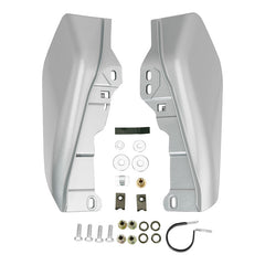 HR3 Midnight Blue / Barracuda Silver Mid Frame Air Heat Deflectors For Harley Touring and Trike Models 09-24