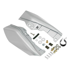 HR3 Midnight Blue / Barracuda Silver Mid Frame Air Heat Deflectors For Harley Touring and Trike Models 09-24