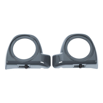 HR3 Apple Green/Gunship Gray Lower Fairing Speaker Pods For Harley Touring Models 2014-2024