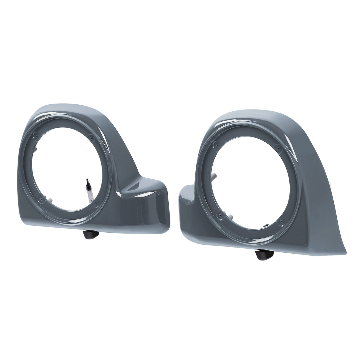 HR3 Apple Green/Gunship Gray Lower Fairing Speaker Pods For Harley Touring Models 2014-2024