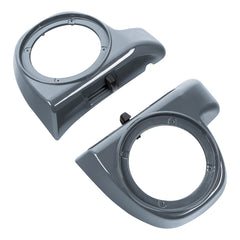 HR3 Apple Green / Gunship Gray Lower Fairing Speaker Pods For Harley Touring Models 2014-2024